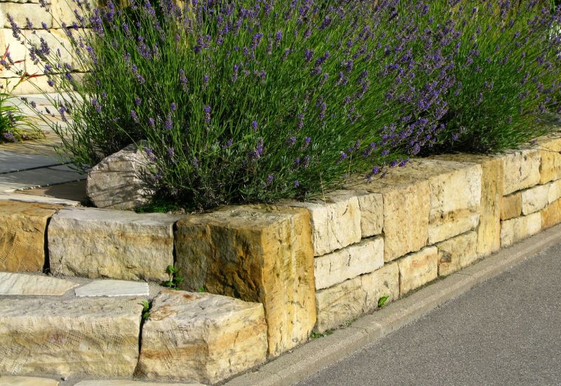 Construction de mur en pierres sèches